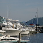 Picture of the calm water at Newburgh Yacht Club Marina