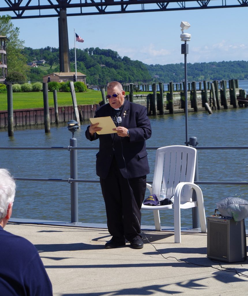 Deacon Peter Haight at Blessing of the Fleet at Newburgh Yacht Club